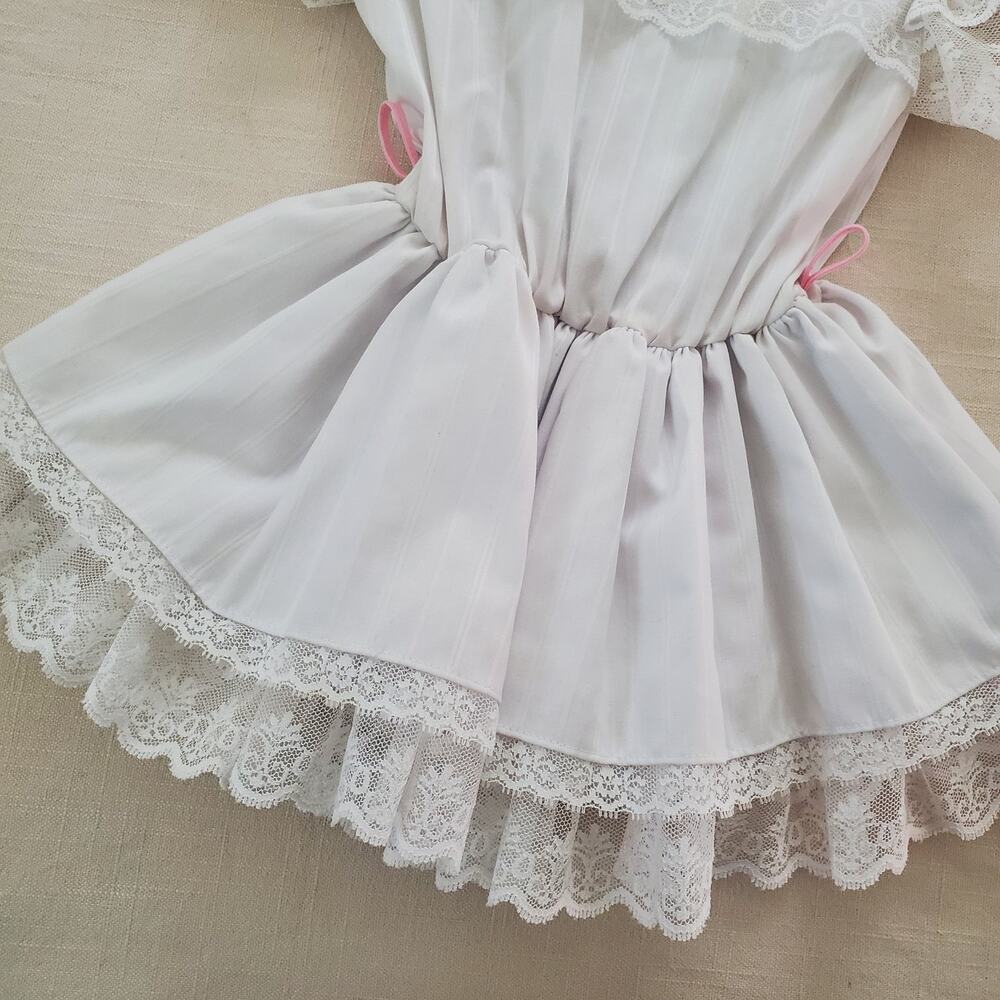 Vintage White Lace Dress 2t - Picture 5 of 10
